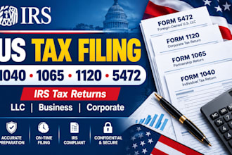 prepare and file US tax returns 1040 1065 1120 and 5472