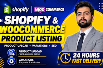 do shopify and woocommerce product listing