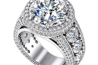 create custom 3d ring jewelry cad design with stl and 3dm files