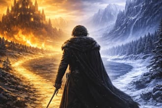design fantasy book cover or book cover