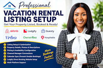 setup listing on lodgify hostaway guesty vrbo ownerezz hospitable website