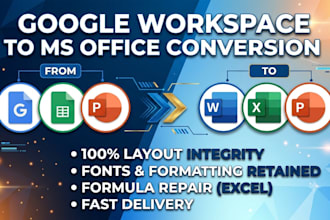 convert google workspace files to microsoft office with exact formatting