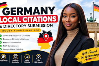 do 300 germany local citations and directory submission for local SEO
