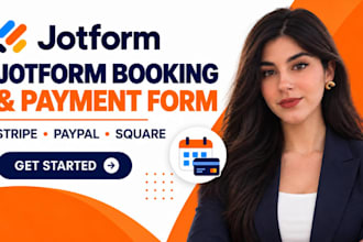 create jotform payment form booking form stripe paypal and square integration