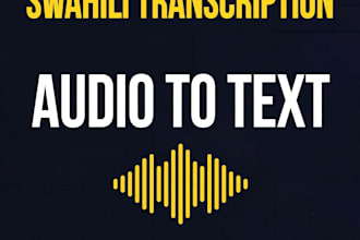 transcribe swahili audio and translate english to swahili
