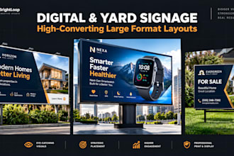 create high converting digital billboard yard sign hoarding large format print