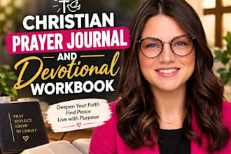 design a christian prayer journal and devotional workbook