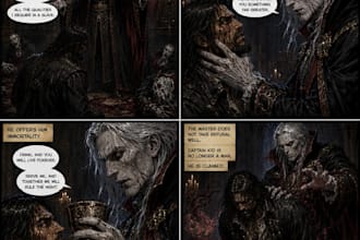 draw professional comic pages, manga and graphic novel art