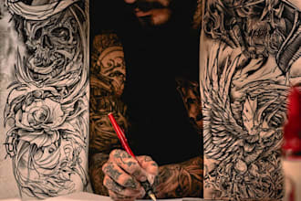 design professional tattoo and custom tattoo