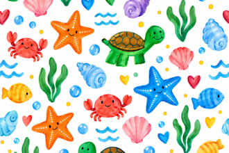 design cute seamless patterns for kids and baby products