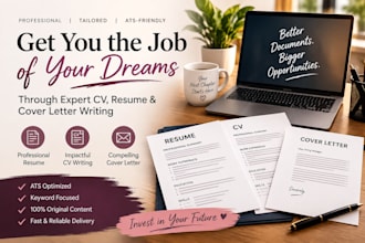 design a professional, modern CV and resume layout
