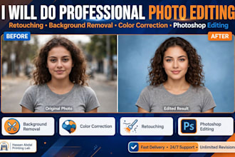 do professional photo background remove and HD photo editing
