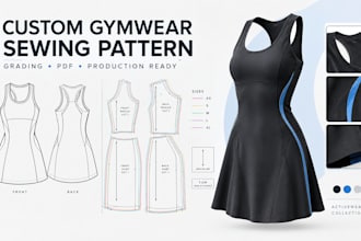 make custom clothing sewing patterns, grading and PDF for manufacturer ready