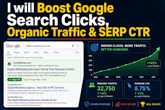 boost google search clicks organic traffic and serp CTR
