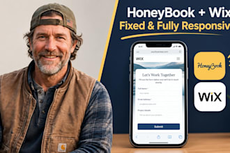 connect honeybook wix form layout and fix mobile responsive errors