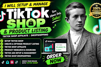 set up tiktok shop shopify facebook instagram shop tik tok shop for USA, UK ads
