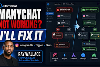 fix manychat automation, instagram dm and chatbot issues
