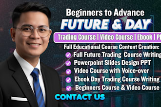 create a futures and day trading course video ebook