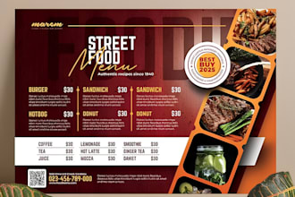 design a professional restaurant menu food menu layout or digital TV screen menu