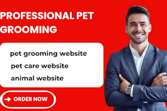 design a professional pet grooming, dog daycare and pet care website