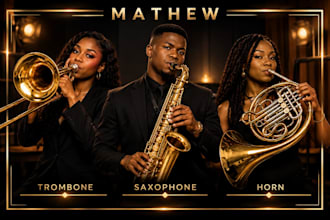 play professional trombone, saxophone and horn for your song