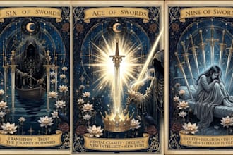 hand draw custom tarot deck oracle card tcg affirmation cards tuckbox design