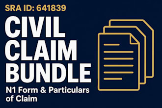 prepare your UK civil claim and particulars of claim