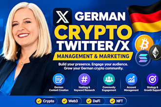 manage your german crypto twitter x account and grow engagement