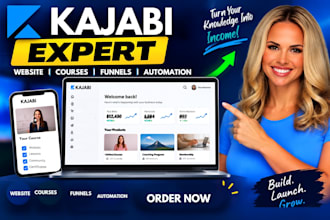 be kajabi expert, kajabi website, course, funnel and automation specialist