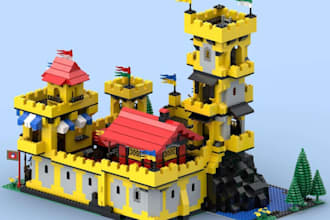 do lego moc set, modular build, lego technic 3d lego design with instructions