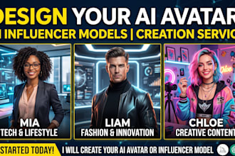 design ai avatar or ai influencer model for you