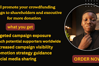 promote your crowdfunding campaign to shareholder and executive for donation