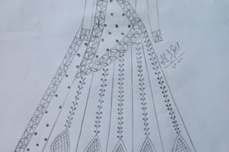 do fashion illustration and dress sketch