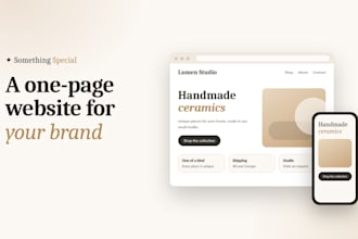 design a modern one page website for your brand or launch