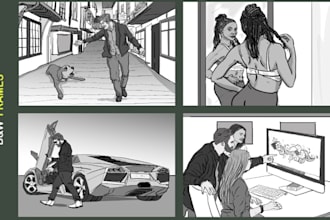 draw storyboard in any art style