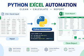 automate excel and CSV tasks using python