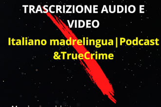 trascrivere audio e video in italiano