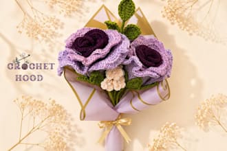 crochet flower bouquets and ship worldwide