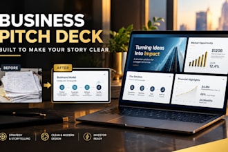 business pitch deck investor startups proposal plan design template presentation