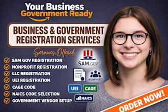 do sam gov, nonprofit registration, llc registration, uei, cage code, naics code