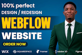 build, design or redevelop a webflow website, figma to webflow or xd to webflow