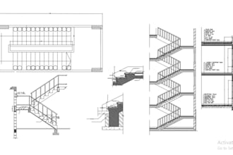 do staircase and handrail shop drawings