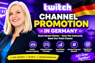 promote your twitch channel to a german audience