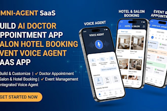 build ai doctor appointment app salon hotel booking event voice agent saas app