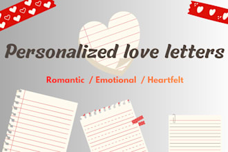 write a personalized romantic or emotional letter