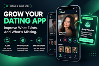 audit dating app, chatting app, dating app development and optimize app growth