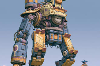 create custom mecha robot art