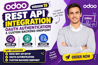 configure odoo 19 rest API oauth authentication and custom odoo backend endpoint