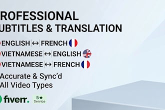 add accurate french, english, vietnamese subtitles