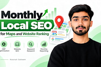 provide complete monthly local SEO for google maps and local search